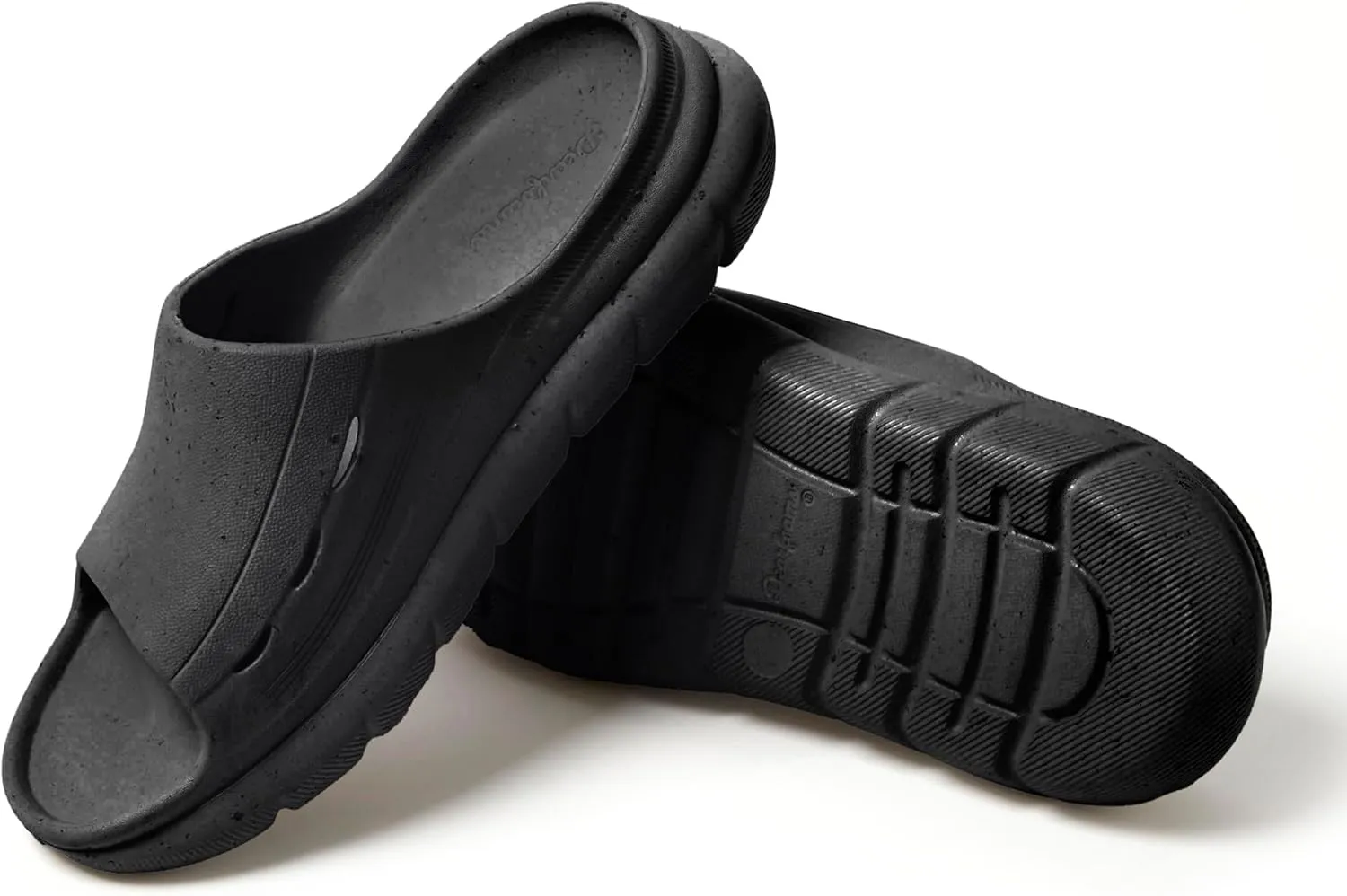 Dearfoams Men's Eva Lightweight Regrind Pillow Slide Sandal