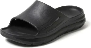Dearfoams Men's Eva Lightweight Regrind Pillow Slide Sandal