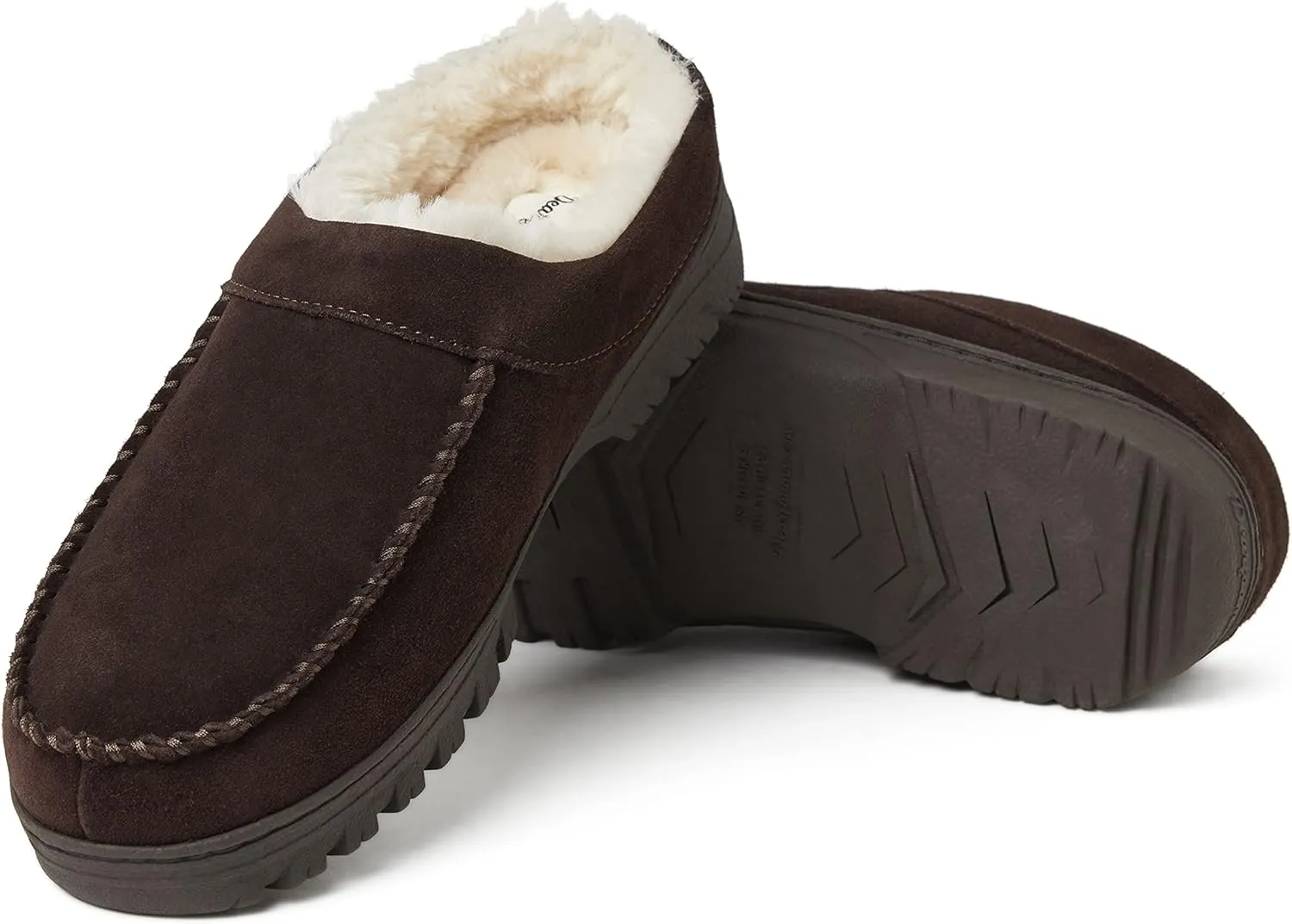 Dearfoams Men's Reed Genuine Suede Clog