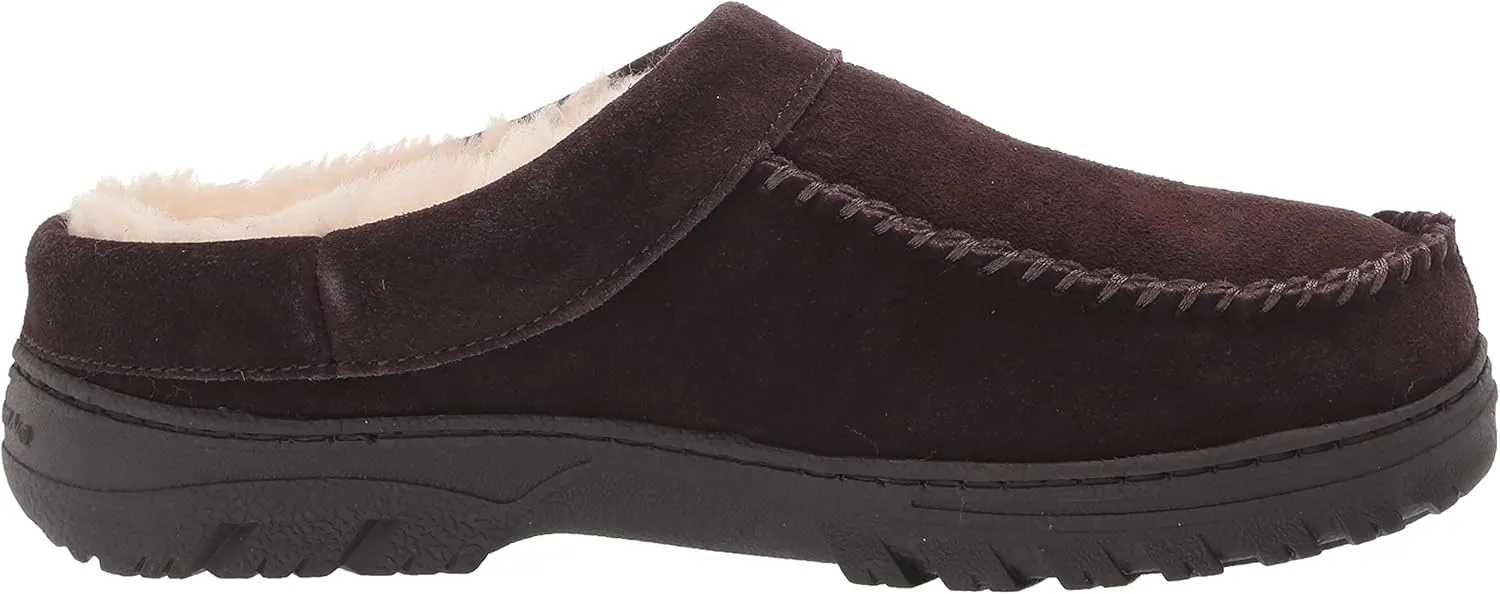 Dearfoams Men's Reed Genuine Suede Clog