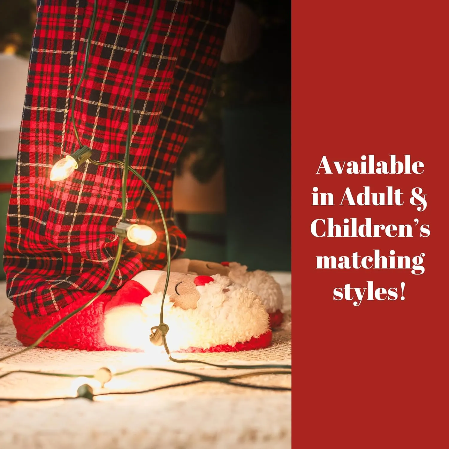Dearfoams Unisex-Adult Matching Family Holiday Christmas Reindeer & Turkey Scuff Slipper