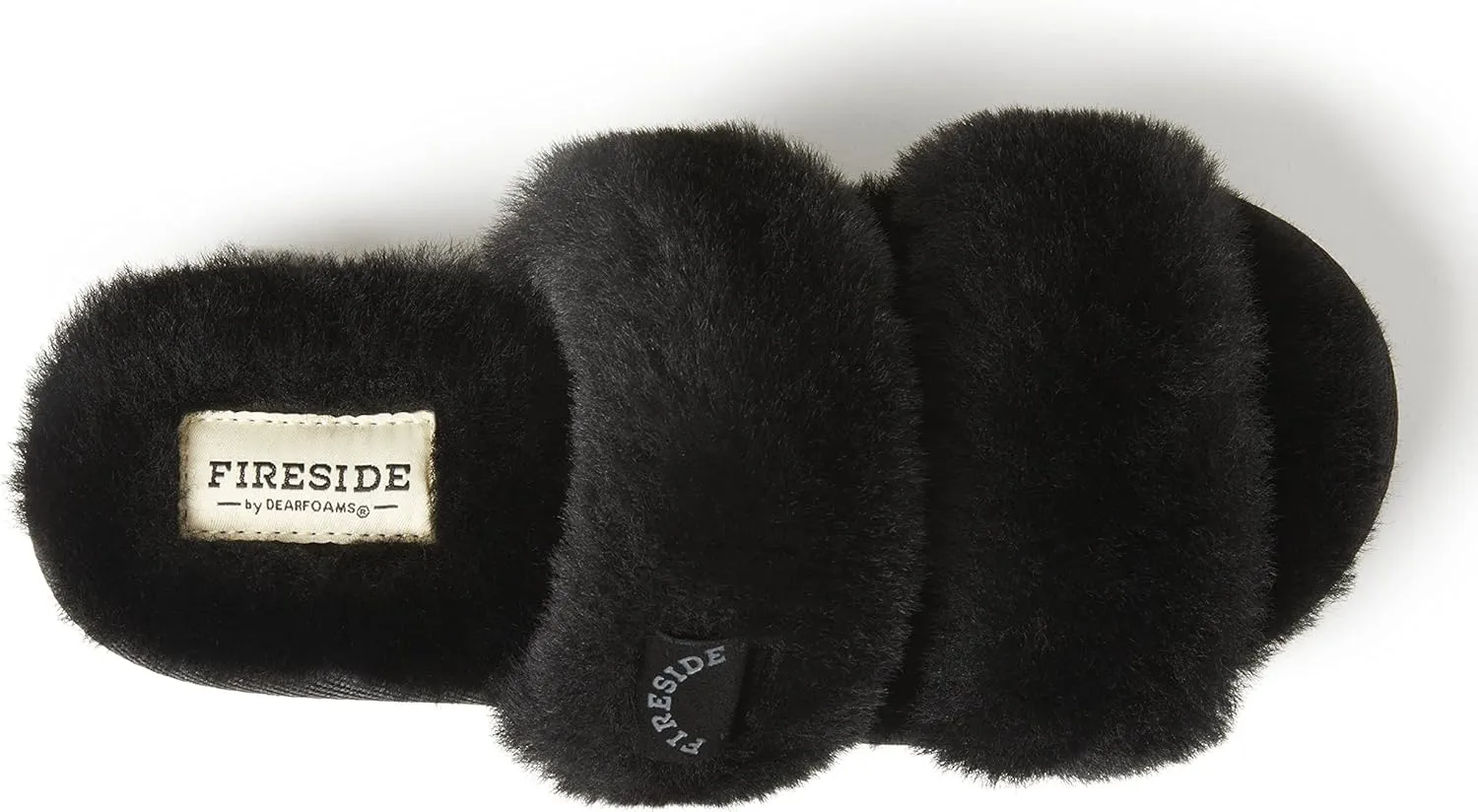 Dearfoams Women's Fireside Benalla All Over Shearling Double Band Easy On/Off Slide Slipper