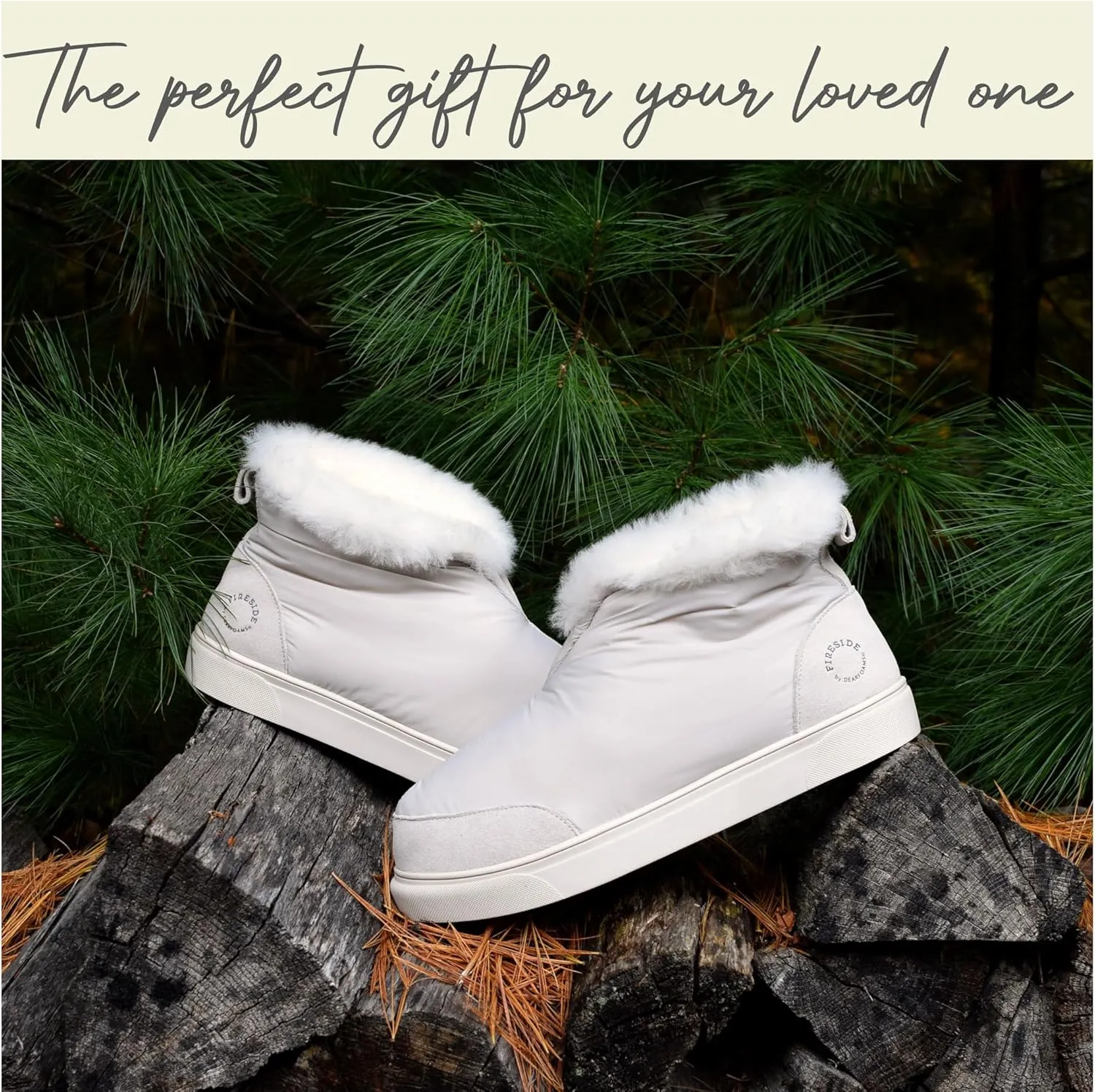 Dearfoams Women's Fireside Nylon Australian Shearling Water Resistant Après Winter Warm Up Bootie