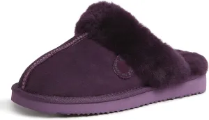 Dearfoams Women's Fireside Sydney Shearling Fur Indoor/Outdoor Scuff Slipper with Wide Widths