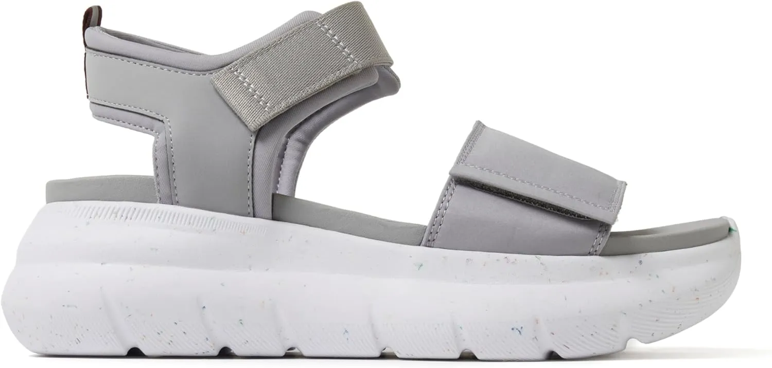 Dearfoams Women's Platform Lightweight Adjustable Odell Wedge Sandal