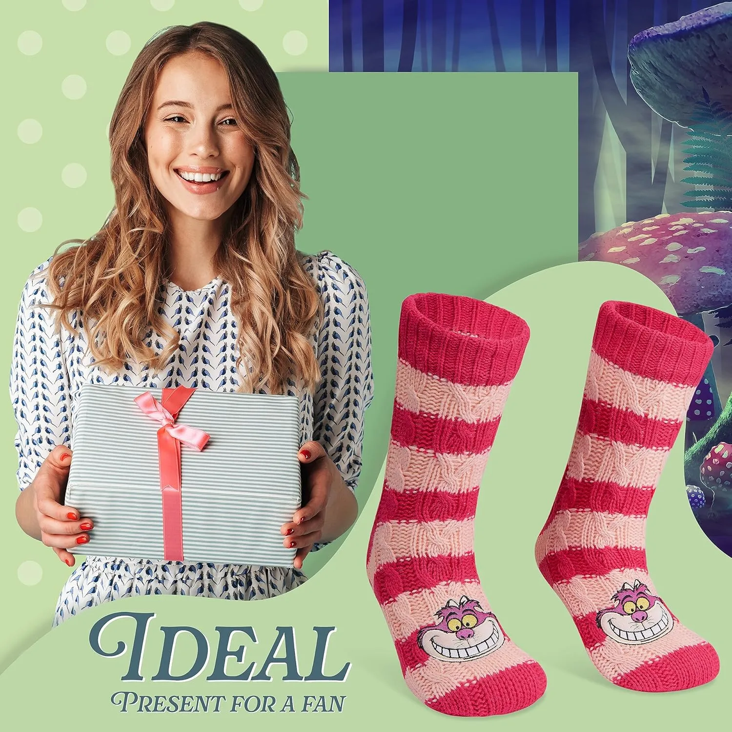 Disney Fluffy Socks for Women and Teenagers Soft Warm Slipper Socks Non Slip One Size Lounge Wear Gifts for Women