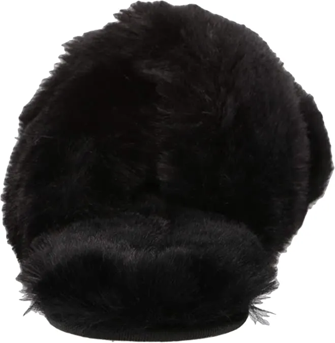 Dolce Vita womens Fashion Slipper, Black Faux Fur, 8 US