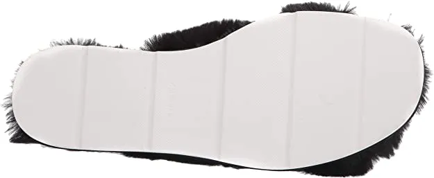 Dolce Vita womens Fashion Slipper, Black Faux Fur, 8 US