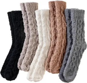 DoSmart Fuzzy Socks For Women Slipper Warm Fluffy Soft Winter Cozy Plush Sleep Cabin Christmas Home Socks