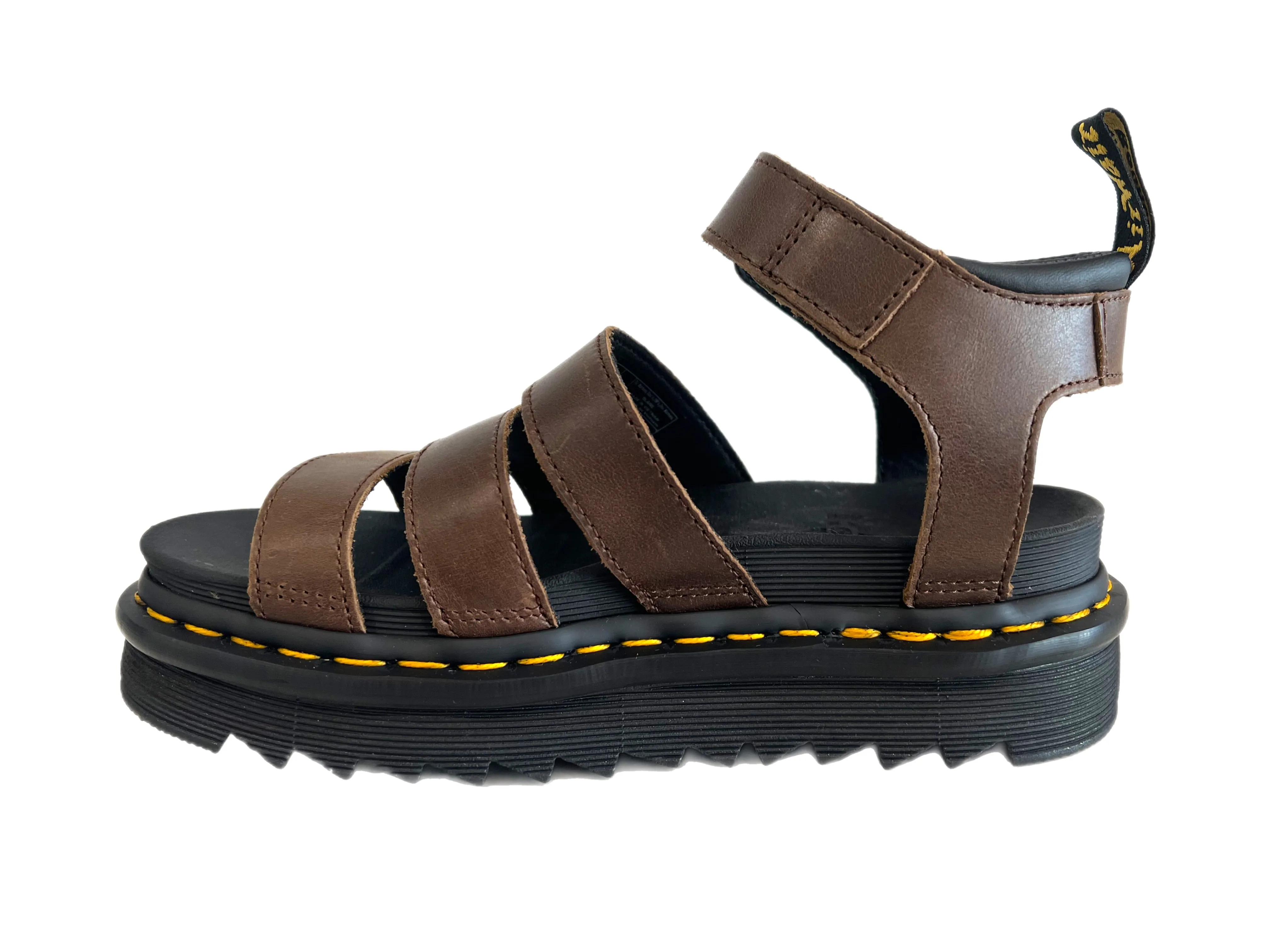 DR. MARTENS Blaire 3 Strap Sandal - Dark Brown