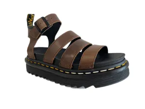 DR. MARTENS Blaire 3 Strap Sandal - Dark Brown