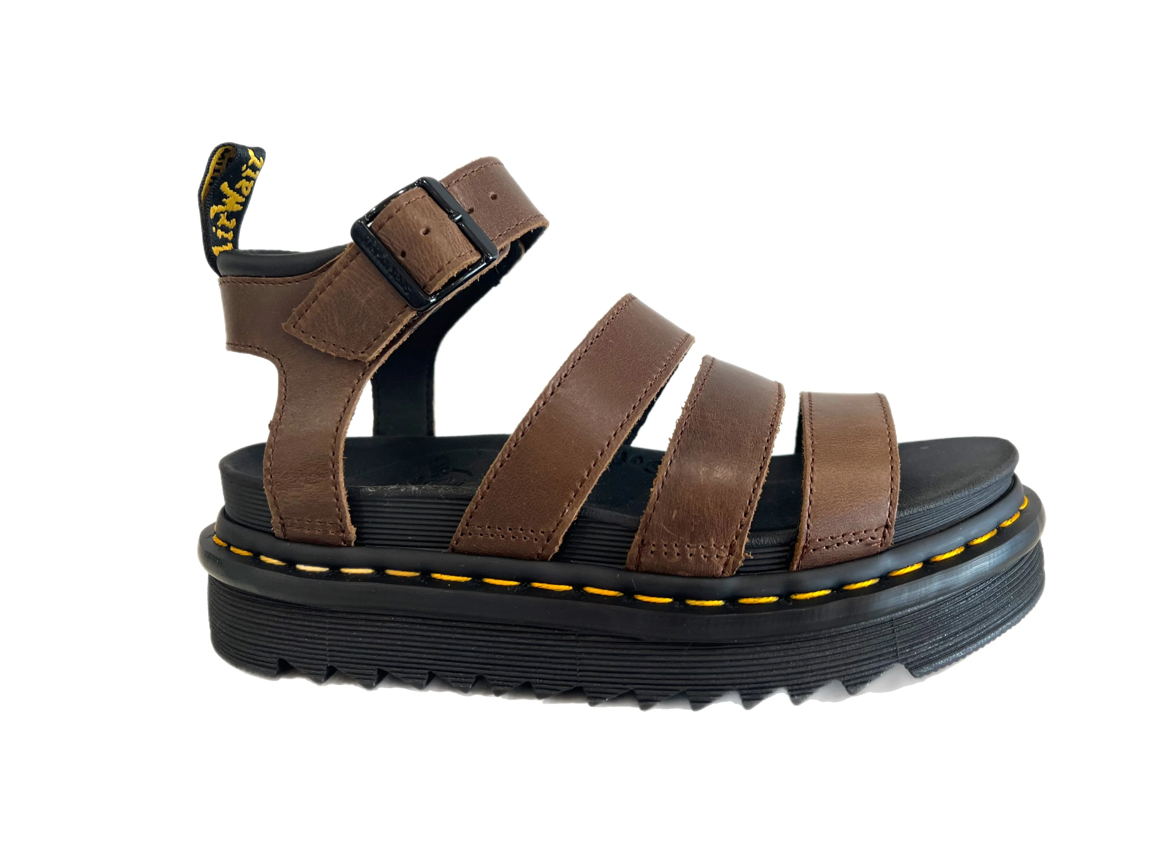 DR. MARTENS Blaire 3 Strap Sandal - Dark Brown