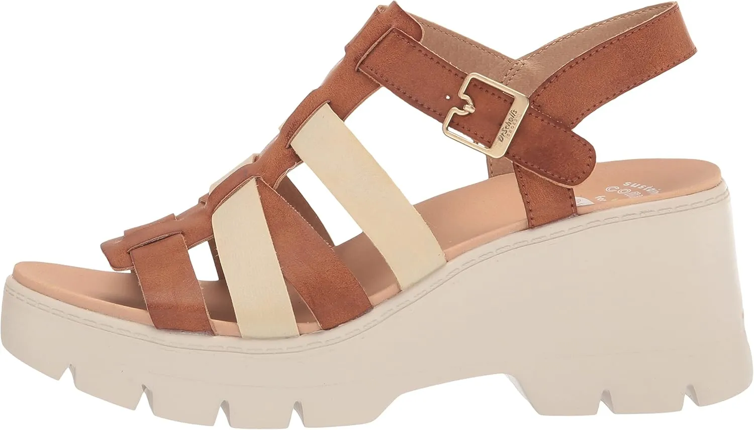 Dr. Scholl's Shoes Women's Check It Out Platform Wedge Fisherman Sandal