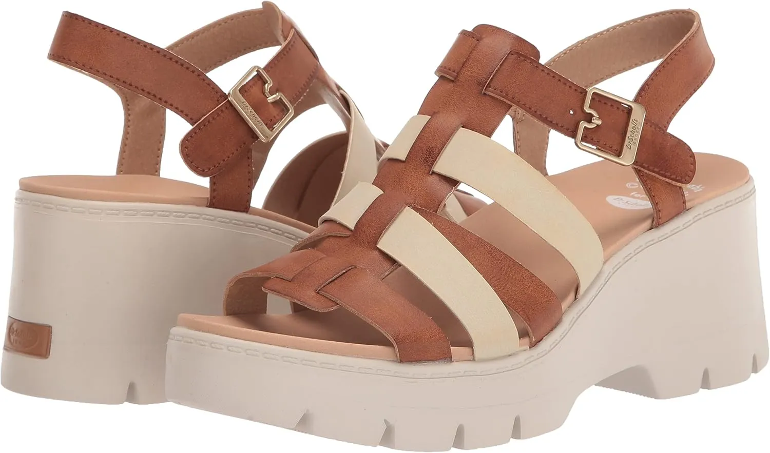 Dr. Scholl's Shoes Women's Check It Out Platform Wedge Fisherman Sandal