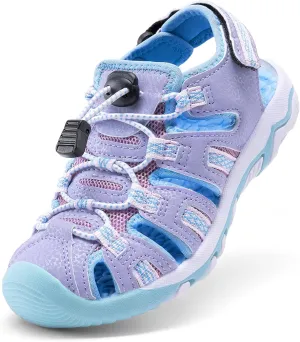 DREAM PAIRS Boys Girls Summer Outdoor Athletic Sport Sandals Walking Hiking Hook and Loop Adjustable Multicolor for Toddler/Little/Big Kids