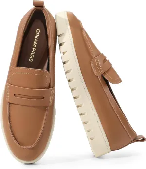 DREAM PAIRS Loafers for Women Casual Comfortable Slip On Business Work Loafer Shoes with Arch Support