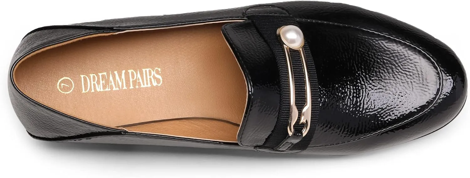 DREAM PAIRS Loafers for Women Slip On Comfortable Round Toe Casual Fashion Flats Dressy Shoes