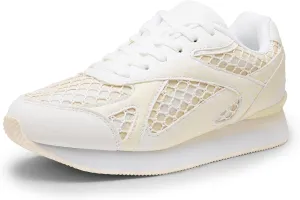 DREAM PAIRS Women Chunky Platform Retro Fashion Sneakers Comfortable Breathable Walking Shoes Casual Lace Up Tennis Shoes