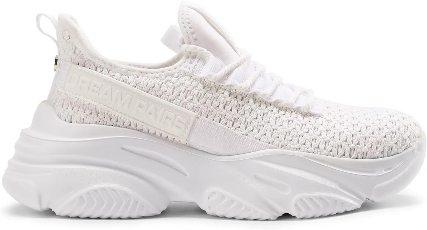 DREAM PAIRS Women's Platform Chunky Fashion Sneakers Slip on Walking Stylish Lightweight Classic Casual Sneaker