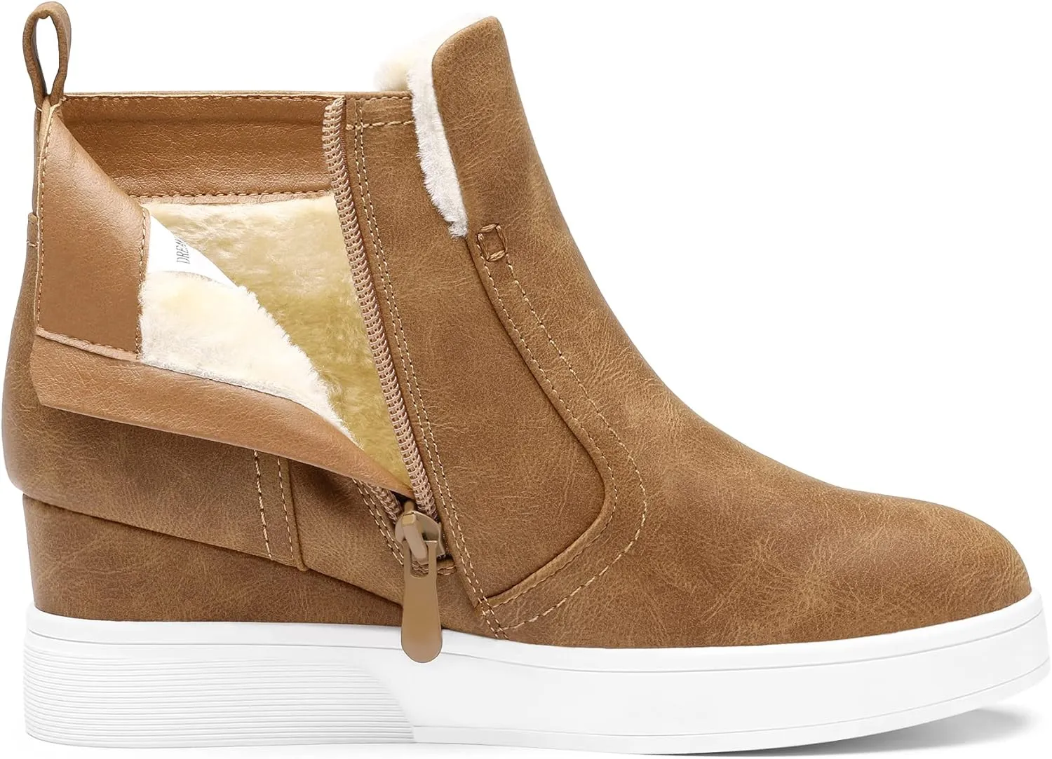 DREAM PAIRS Women’s Slip on High Top Wedge Sneakers Hidden Heel Platform Wedgie Ankle Booties