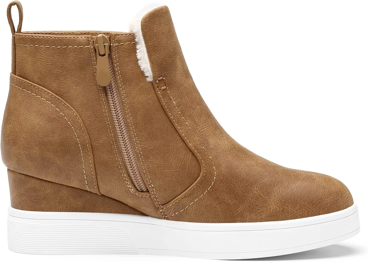 DREAM PAIRS Women’s Slip on High Top Wedge Sneakers Hidden Heel Platform Wedgie Ankle Booties