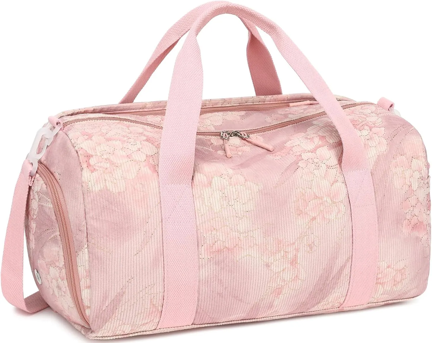 Duffle Bag for Gym Sports Women Girls Workout Travel Bag Weekender with Shoe Compartment and Wet Pocket