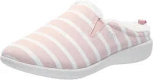 Dundee Stripe Slipper Grey/White / 7 Wide