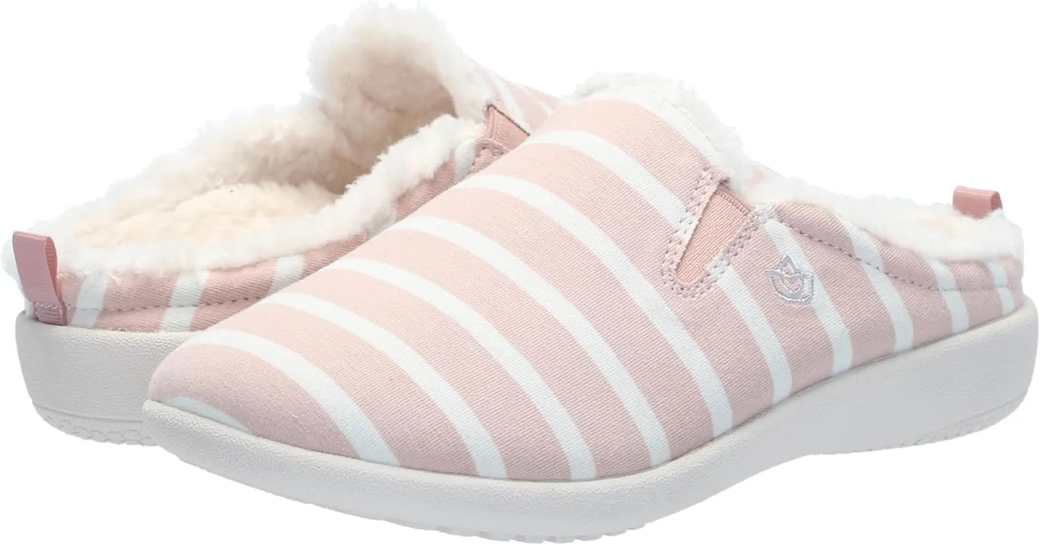 Dundee Stripe Slipper Grey/White / 7 Wide