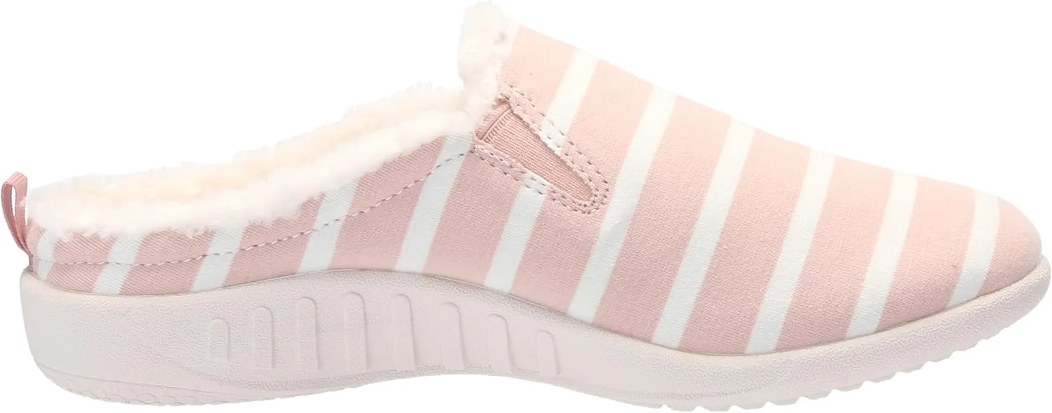 Dundee Stripe Slipper Grey/White / 7 Wide