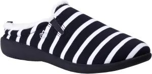 Dundee Stripe Slipper Grey/White / 7 Wide