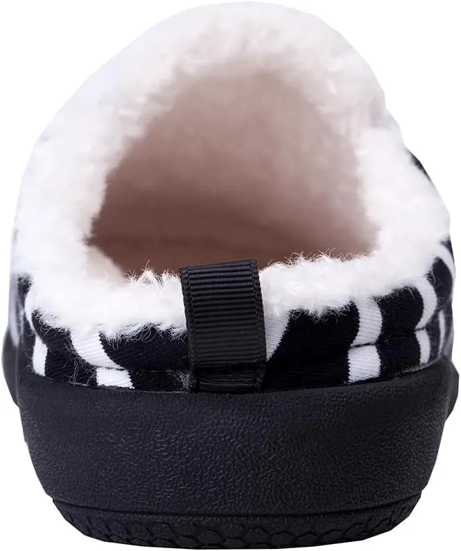 Dundee Stripe Slipper Grey/White / 7 Wide