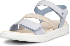 ECCO Women's Flowt 2 Band Sandal, Dusty Blue Nubuck, 10-10.5
