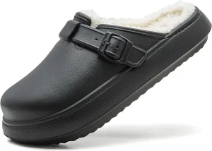Ellis Classic Fur Lined Clogs Waterproof Winter Fuzzy Slippers for Women Men Indoor and Outdoor