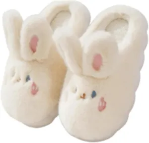 ELONEL Cute Rabbit Slippers for Women's Home - Couple Animal Anti-Slip and Warm External Wear With Soft Sole Plush