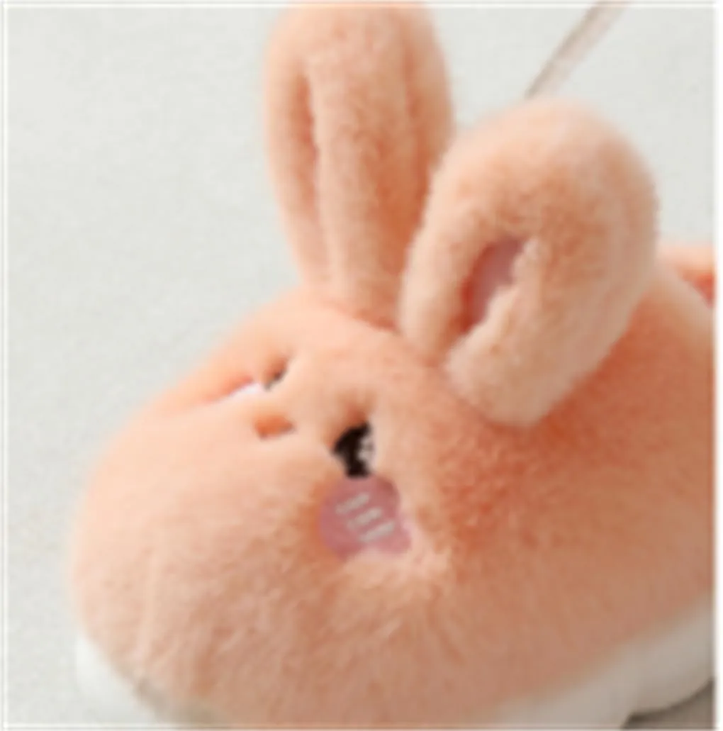 ELONEL Cute Rabbit Slippers for Women's Home - Couple Animal Anti-Slip and Warm External Wear With Soft Sole Plush