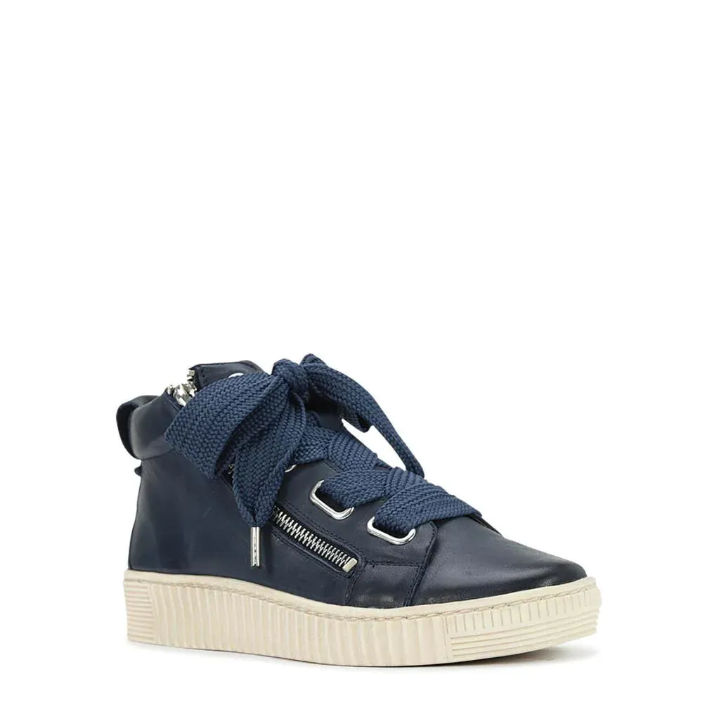 EOS Joyous Leather Mid Sneaker Navy