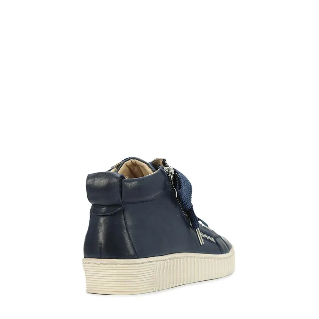EOS Joyous Leather Mid Sneaker Navy