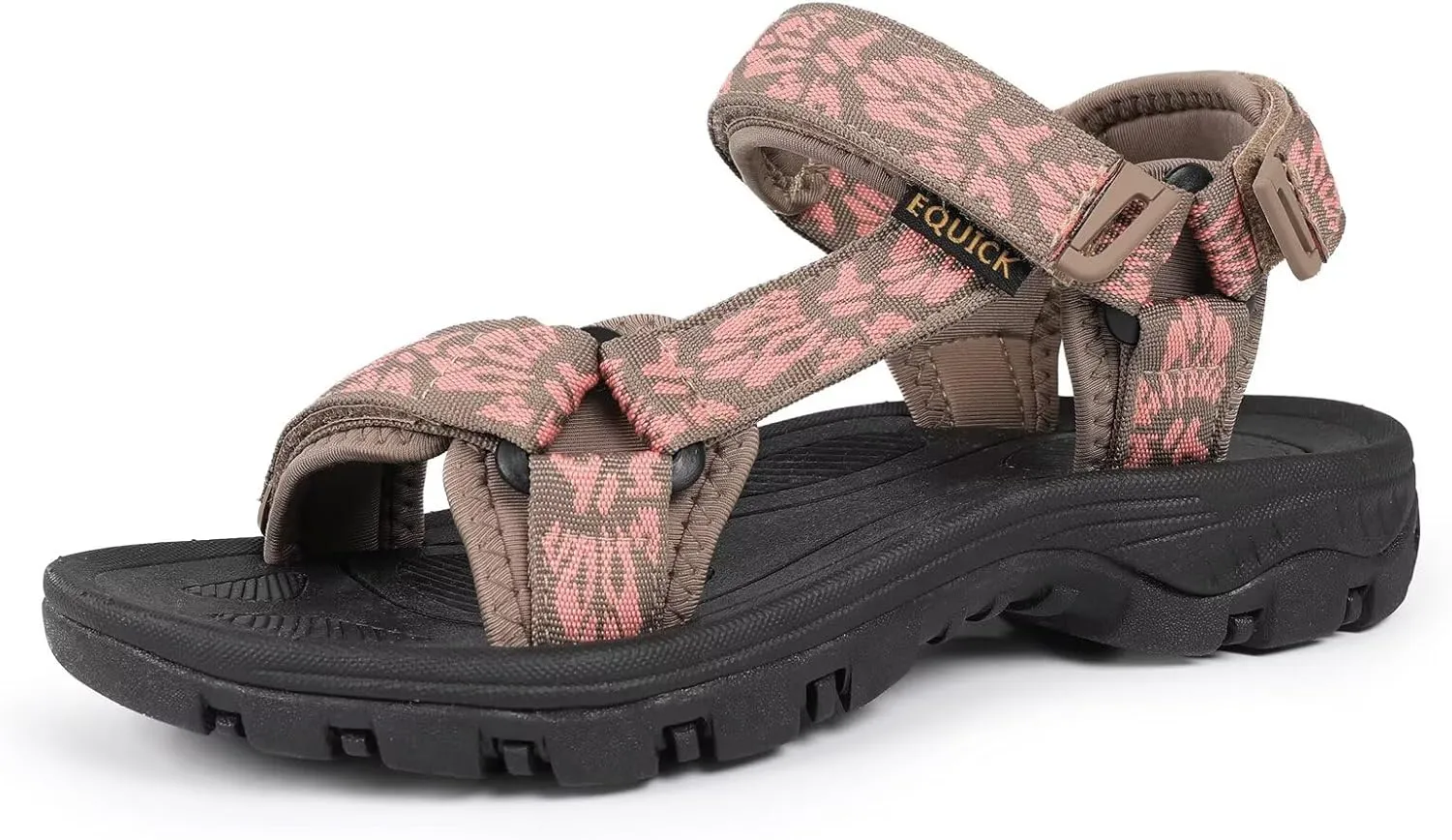 EQUICK Sport Sandals for Women, Open Toe Strap Sandal Anti-skidding Outdoor Water Sandals Comfortable Athletic Sandals for Beach