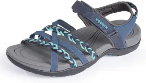 EQUICK Women Hiking Sandals Comfortable Walking Hook Loop Strap Sandals Beach Vacation Casual Sport Sandal