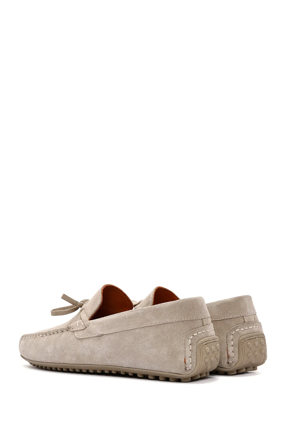 Erkek Bej Süet Deri Casual Loafer