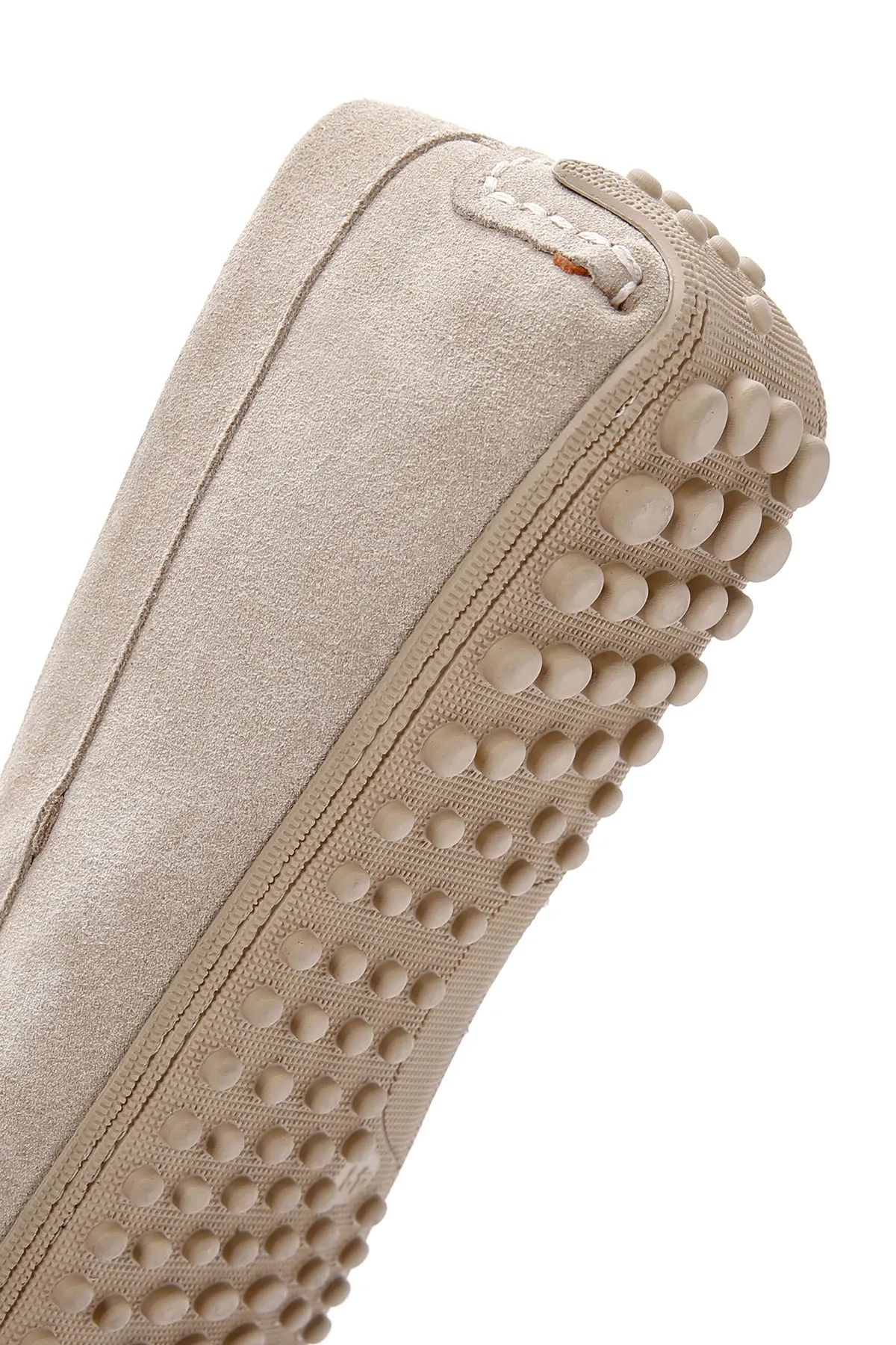 Erkek Bej Süet Deri Casual Loafer