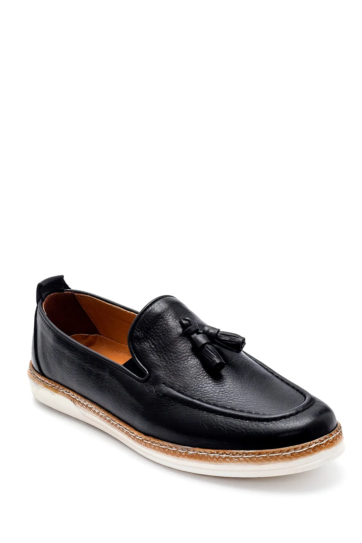 Erkek Deri Püskül Detaylı Loafer