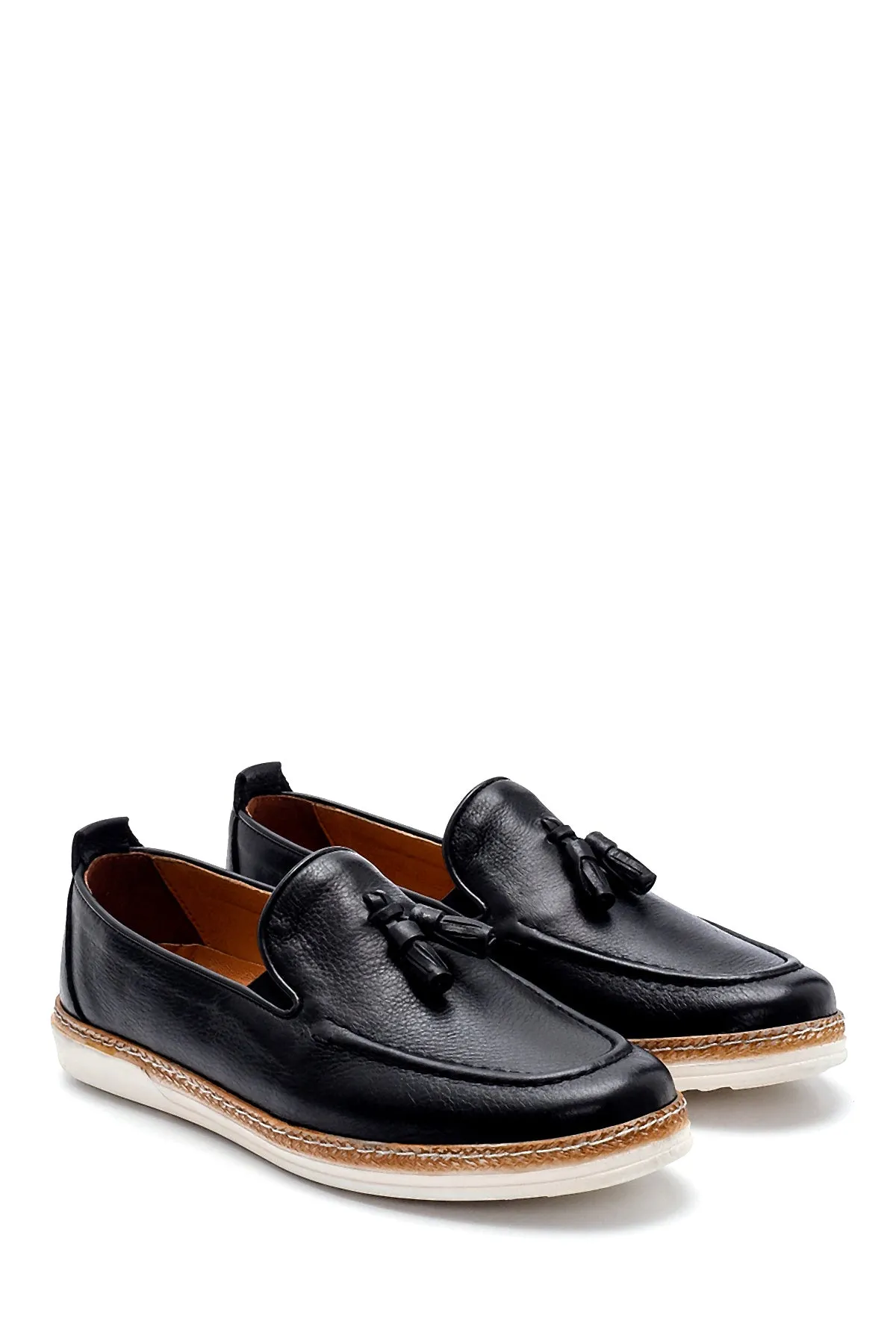 Erkek Deri Püskül Detaylı Loafer