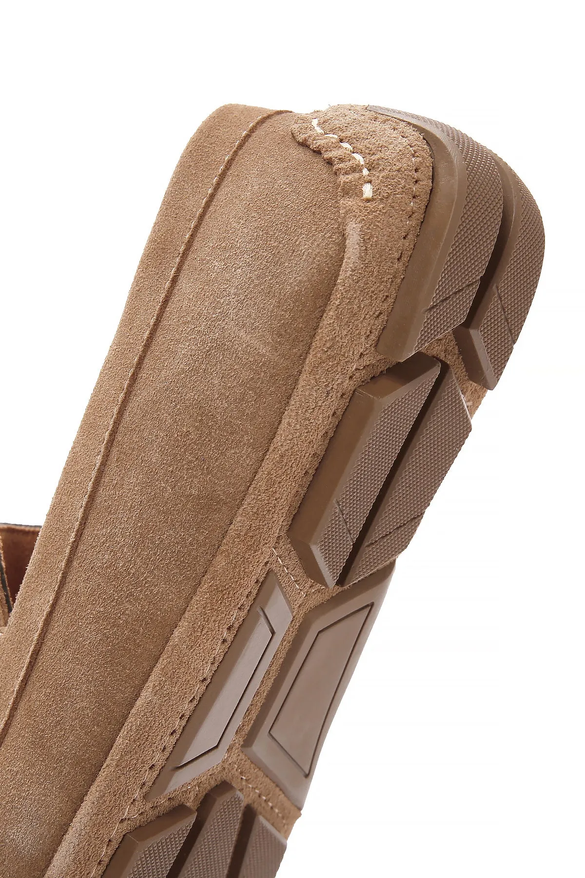 Erkek Sarı Süet Deri Casual Loafer