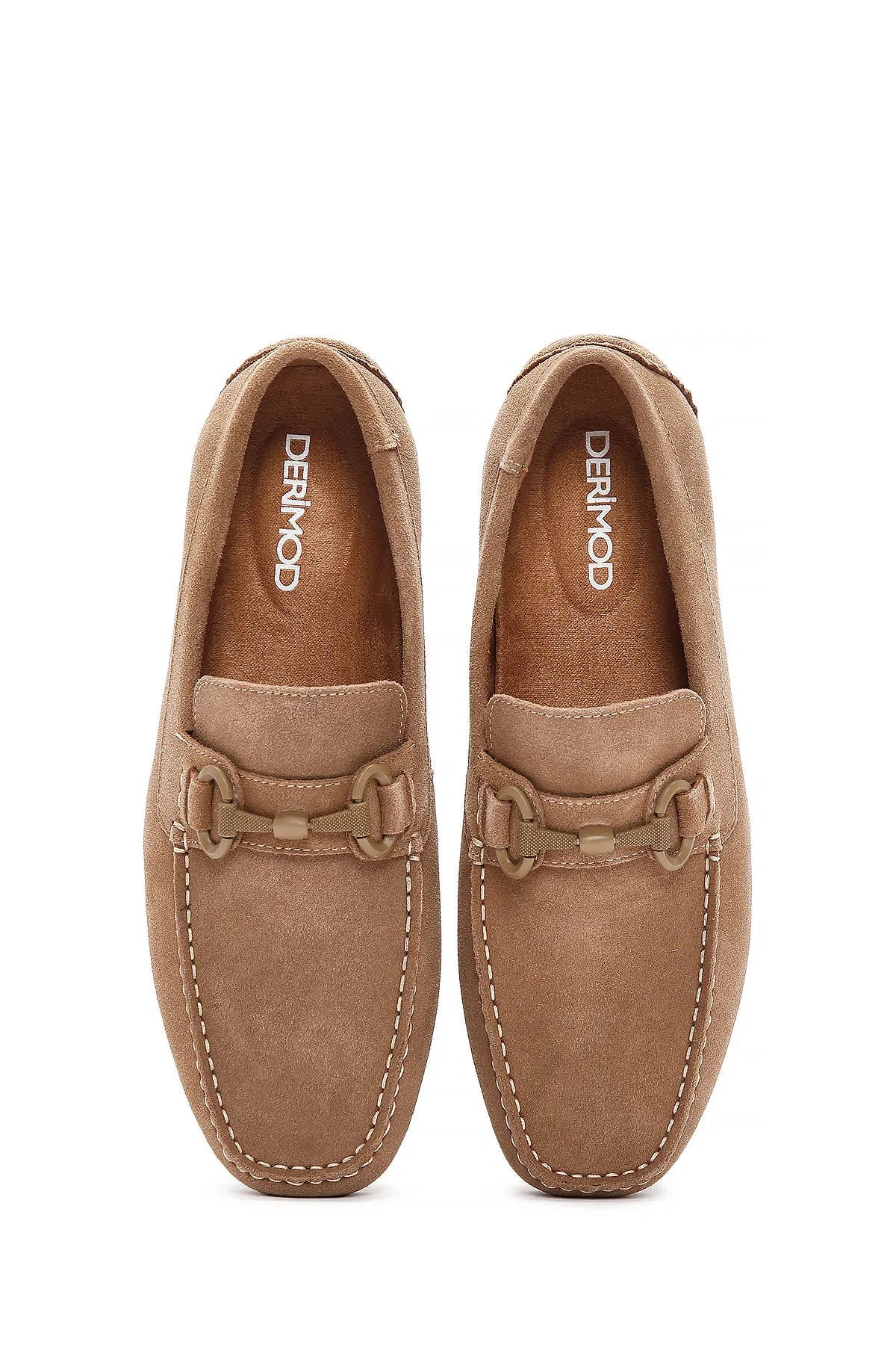 Erkek Sarı Süet Deri Casual Loafer