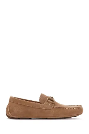 Erkek Sarı Süet Deri Casual Loafer