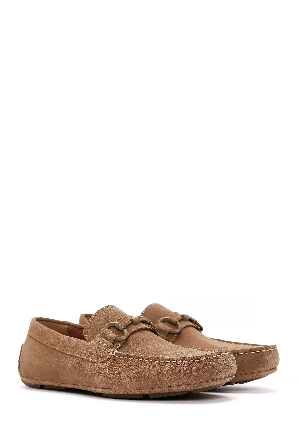 Erkek Sarı Süet Deri Casual Loafer