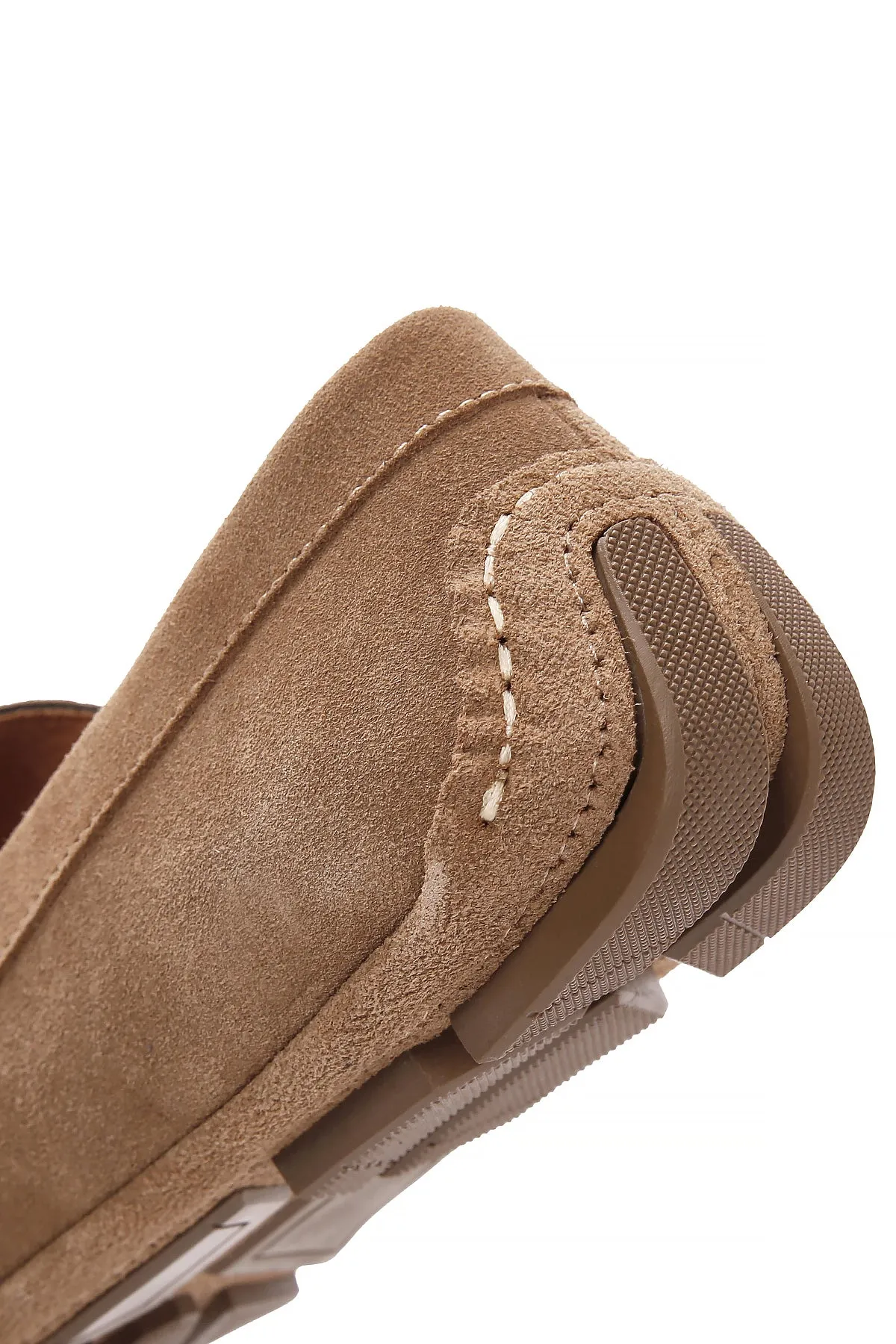 Erkek Sarı Süet Deri Casual Loafer