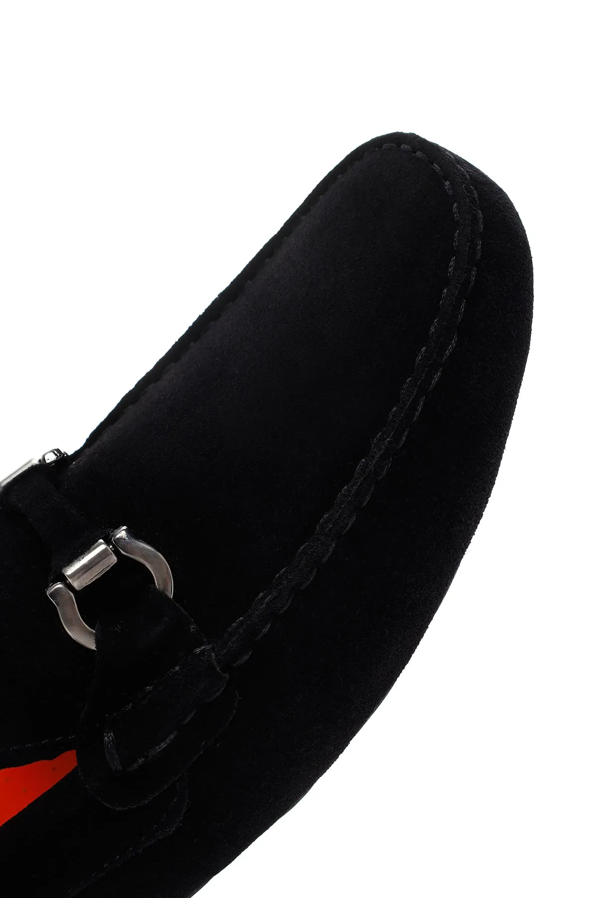 Erkek Siyah Süet Deri Loafer