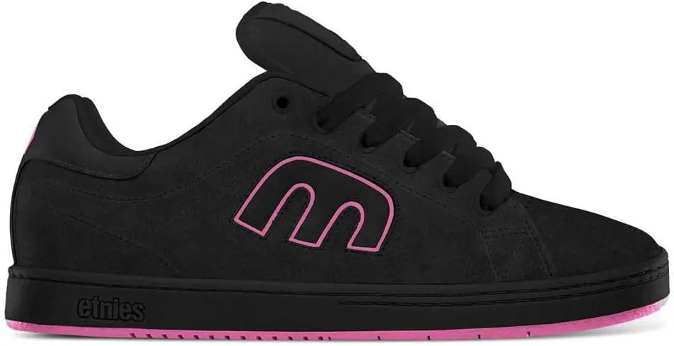 Etnies Women's Callicut Skate Shoe, Black/Pink, 7.5